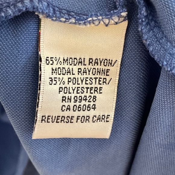 Mens BUGATCHI Uomo Royal Blue Long Sleeve Polo sz XL Modal Rayon - Picture 3 of 6